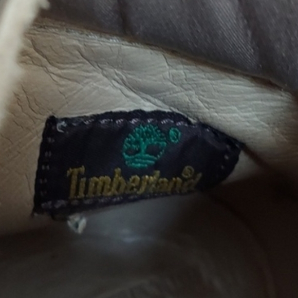 Timberland Boots, Size 7.5, Mushroom Taupe, Satin Heel, New Laces - Picture 11 of 12